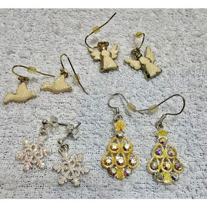 Women's Unbranded Earrings One Size Gold Silver Christmas Holiday Set